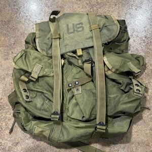 US Army Military LC-1 Combat Field Pack Amertex Backpack No Frame 80's VTG Med